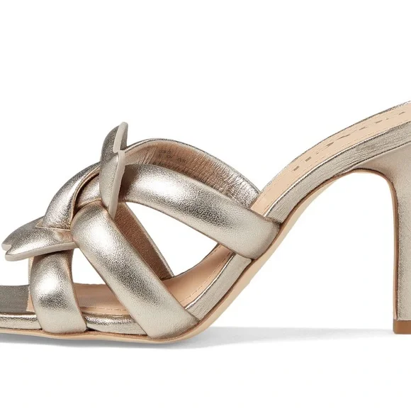 Coach Kellie Metallic Leather Sandal Platinum Champagne 9 B (M) - Picture 3 of 4